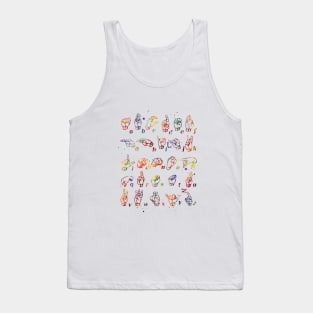 ASL Sign Language Watercolor Tank Top